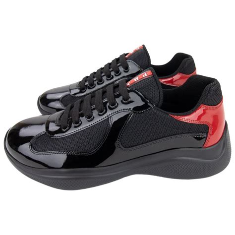 prada black with red inside|black chunky prada shoes.